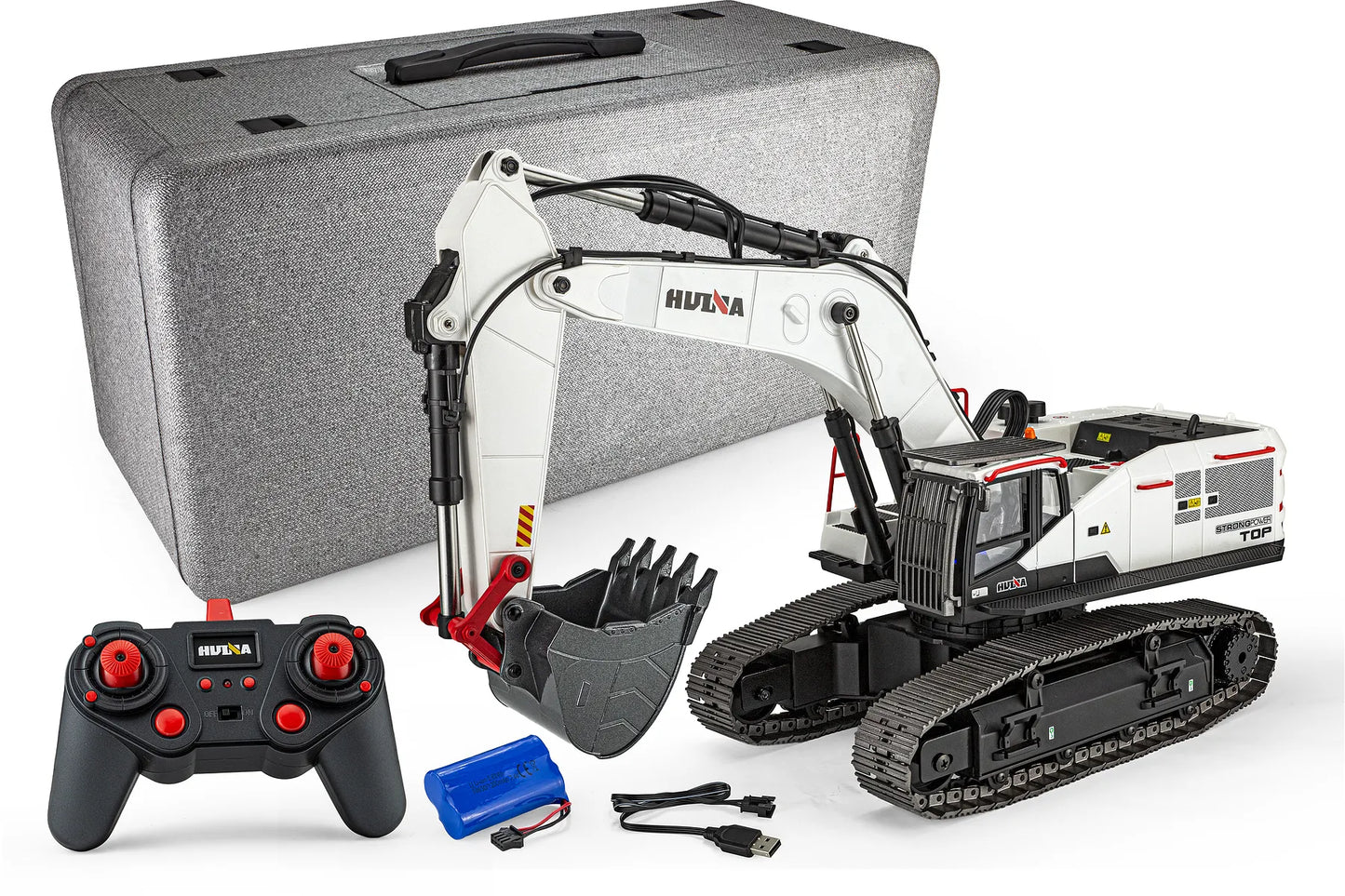 Huina RC 1594-W RC Excavator Electric Tracked 1/14 Scale RTR - White