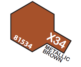 TAMIYA ENAMEL MINI X-34 METALLIC BROWN 1/3 OZ