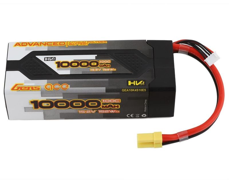 Gens Ace 4S Advanced 10000mAh 14.8V 100C Hardcase Lipo Battery (EC5)