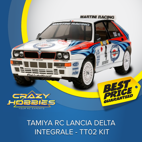 Tamiya RC Lancia Delta Integrale - TT02 kit *SOLD OUT* – Crazy Hobbies