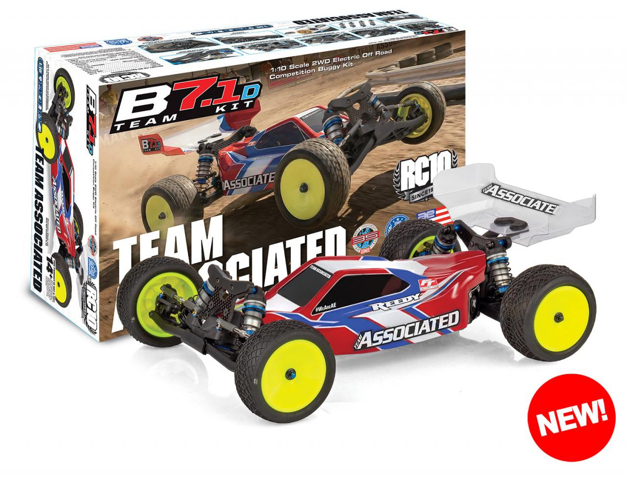 Team Associated RC10B7.1D Team Kit RC Buggy Electric 2WD 1/10 Kit