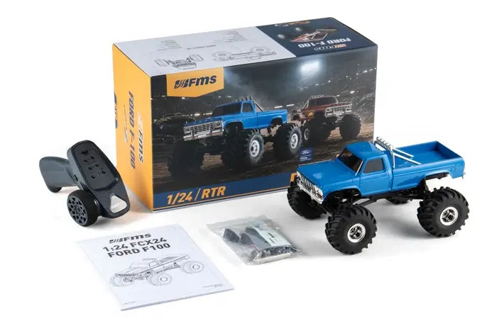 FMS 1/24 FCX24 Ford F-100 RC Truck Blue V3 RTR *COMING SOON*