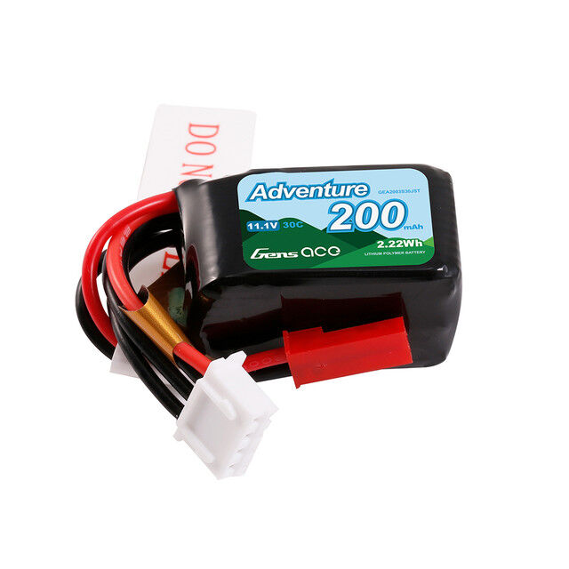 Gens Ace 3S 30C Adventure LiPo Battery Pack (11.1V/200mAh) w/JST Connector