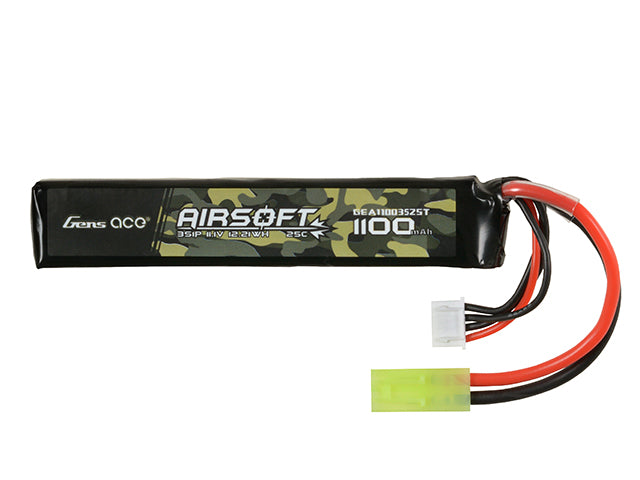 Gens ace 1100mAh 3S 25C 11.1V Airsoft Battery with Tamiya Plug