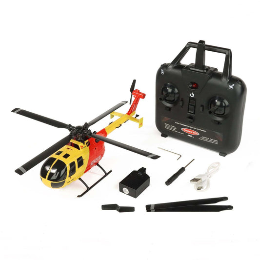 TWISTER BO105 Flybarless Helicopter with Stabilisation,(Yellow/Red) *IN STOCK*