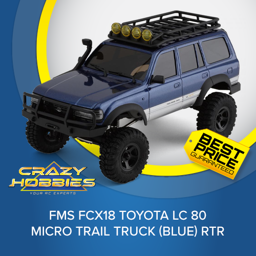 FMS FCX18 Toyota LC 80 Micro Trail Truck (Blue) RTR