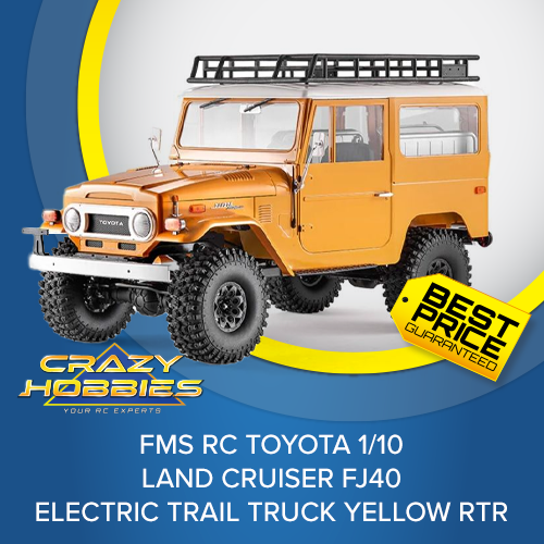 FMS RC Toyota 1/10 Land Cruiser FJ40 Electric Trail Truck (Yellow