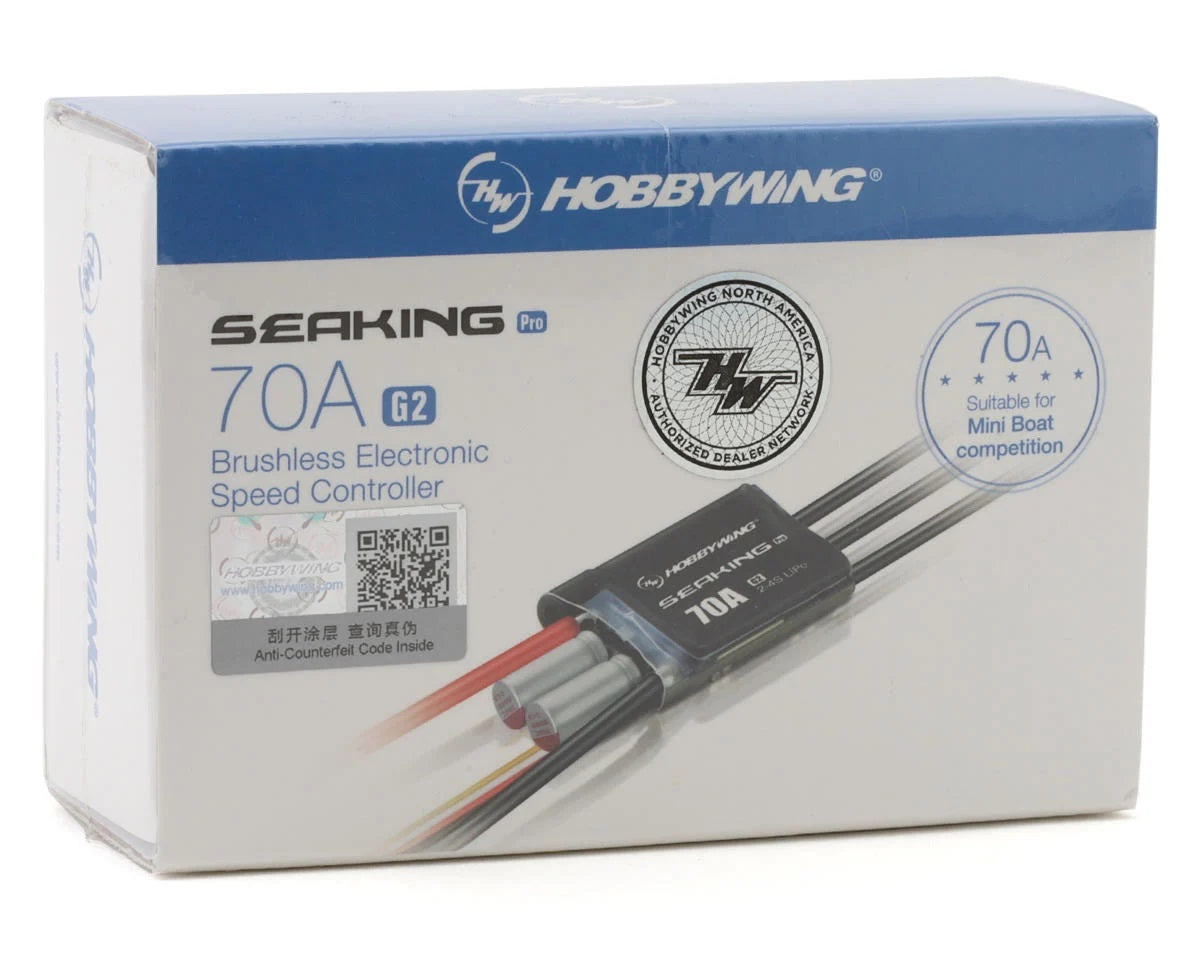 Hobbywing SeaKing PRO G2 70A Brushless Marine ESC (2-4S)