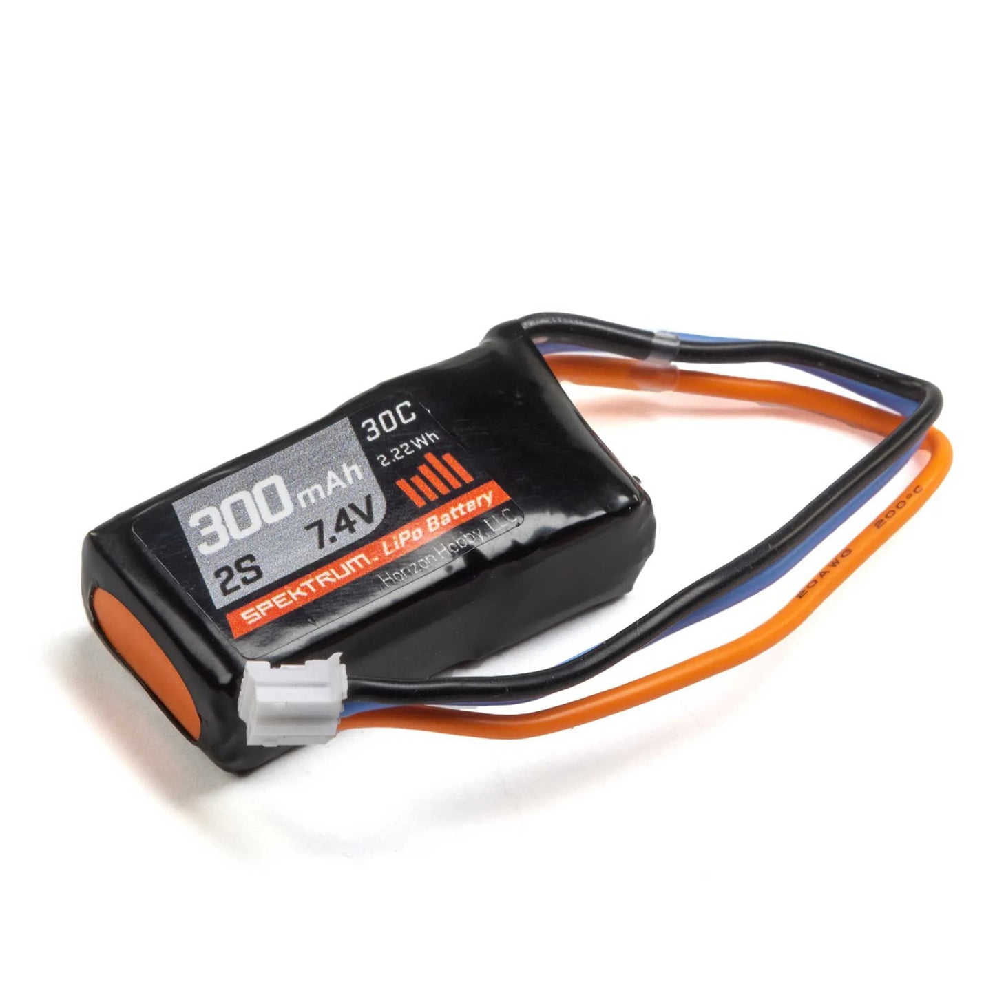 *CLEARANCE SALE* Spektrum 300mah 2S 7.4V 30C LiPo Battery with PH Connector, EFLB2802S30 Replacement
