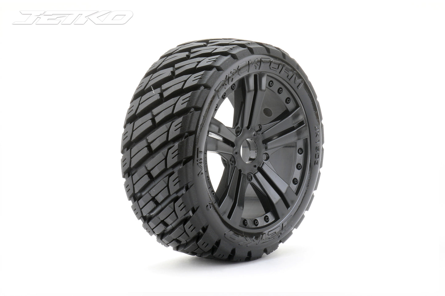 JETKO 1/8 BUGGY EX-ROCKFORM TYRES (CLAW RIM/BLACK/MEDIUM SOFT/17MM) (2PCS)