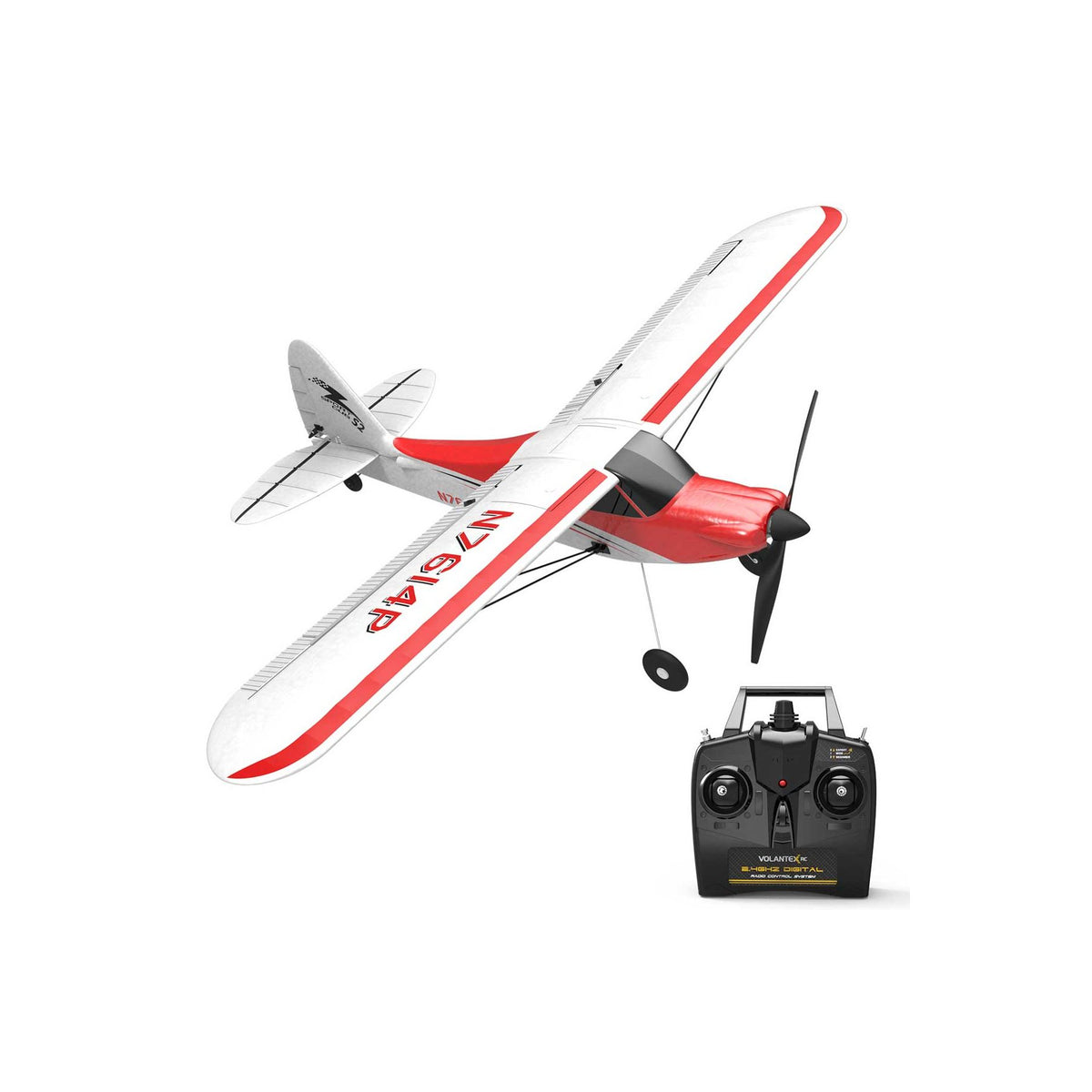 Volantex RC Sport Cub 500 RC Plane 4CH Remote Airplane Built In Gyro RED RTF