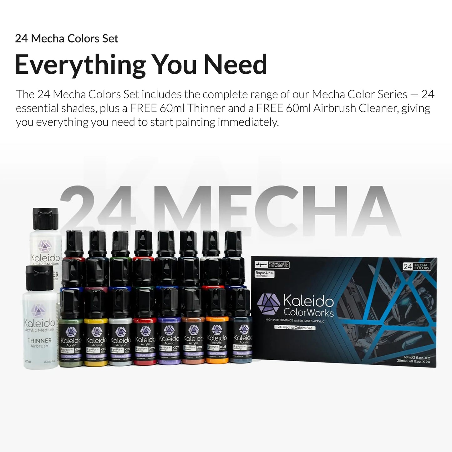 Gaahleri 24 Colour Mecha Set