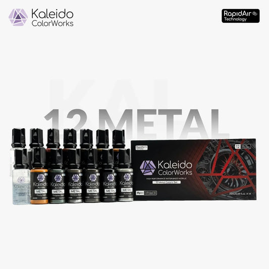 Gaahleri 12 Colour Metal Set Air Brush Paint