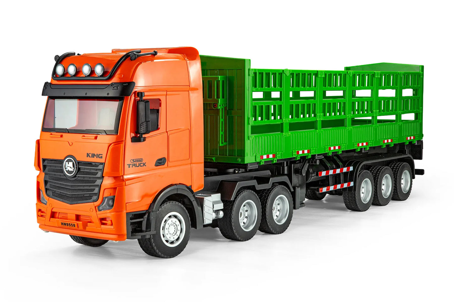 HuiNa RC 1312 RC Semi Truck Electric 4WD 1/18 Scale RTR - Orange/Green