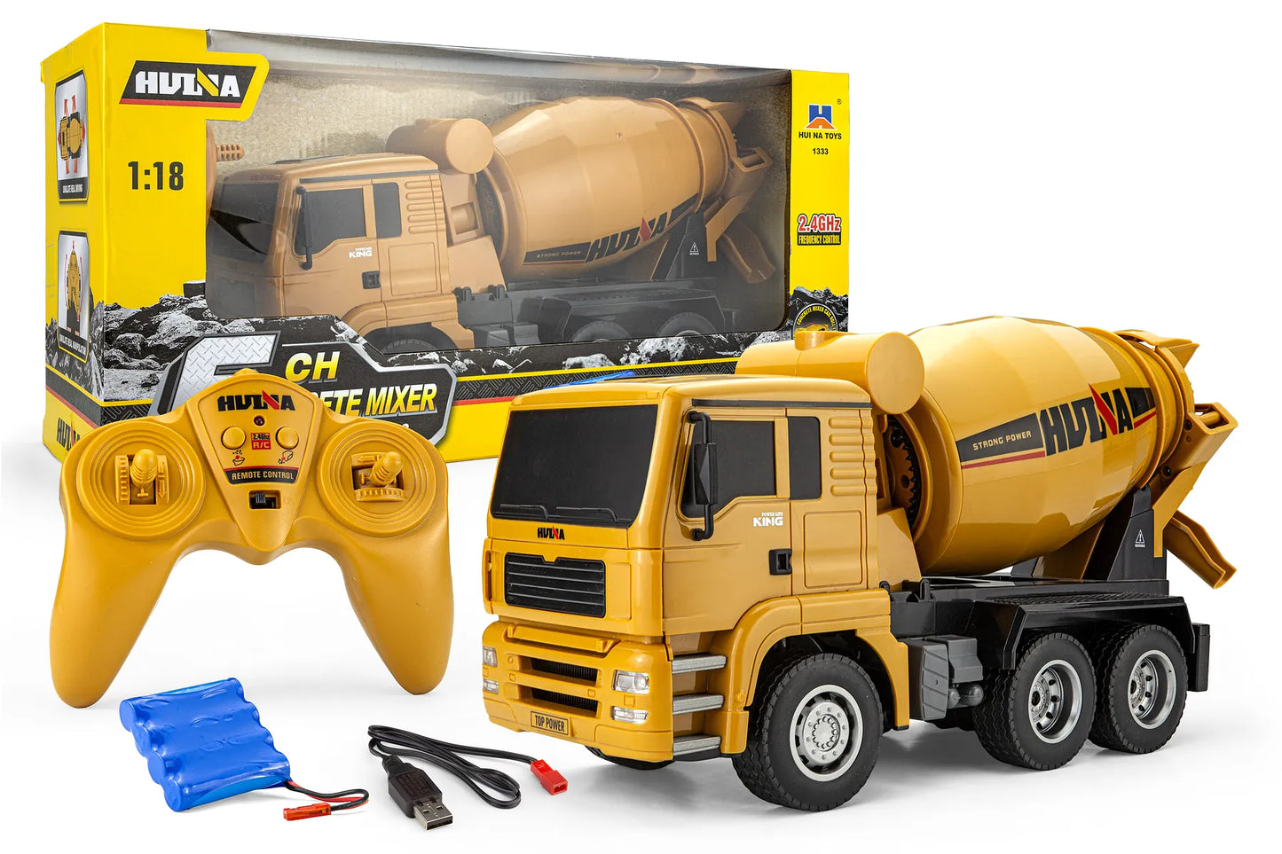 HuiNa RC 1333 Cement Mixer RC Truck Electric 2WD 1/18 Scale RTR
