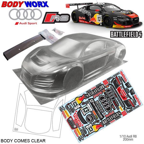 Bodyworx 1/10 Audi R8 (200MM) On-Road Car Body