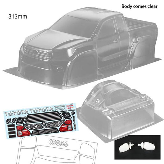 BodyWorx 1/10 Hilux Crew Cab 2018 (313mm) Body Crawler