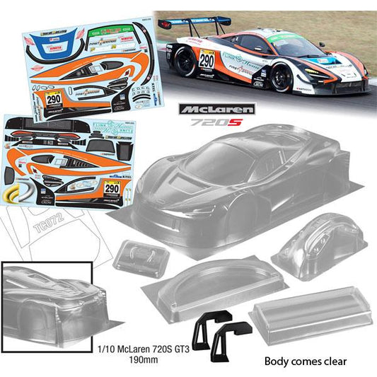 Bodyworx 1/10 McLaren 720S GT3 (190MM) On-Road Car Body