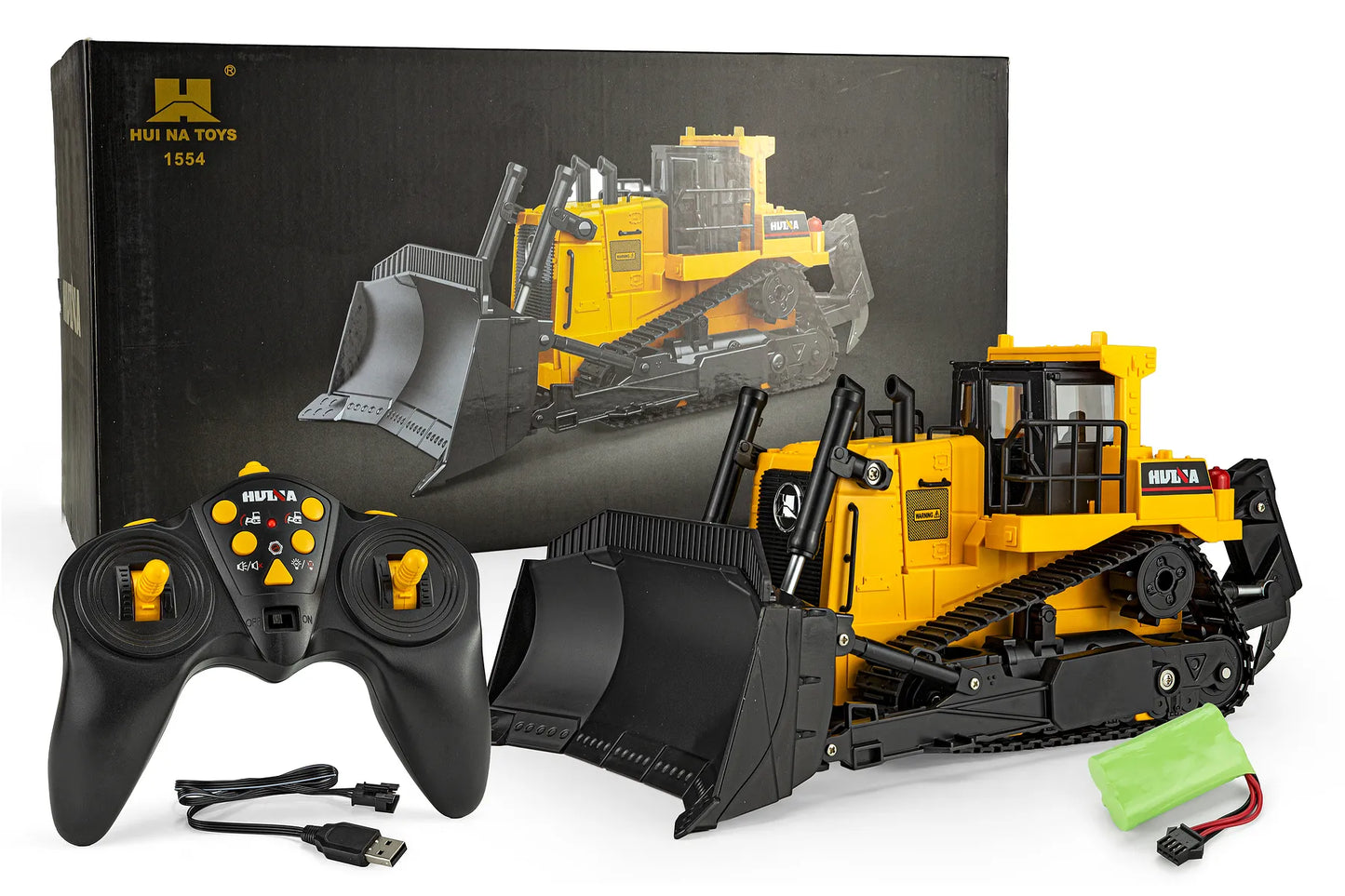 HuiNa RC 1554 RC Bulldozer Electric Tracked 1/16 Scale RTR