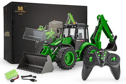 HuiNa RC 1579 RC Tractor Electric 2WD 1/14 Scale RTR - Green
