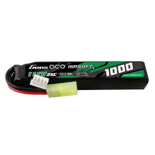 Gens ace 1000mAh 3S 25C 11.1V Airsoft Battery with Tamiya Plug