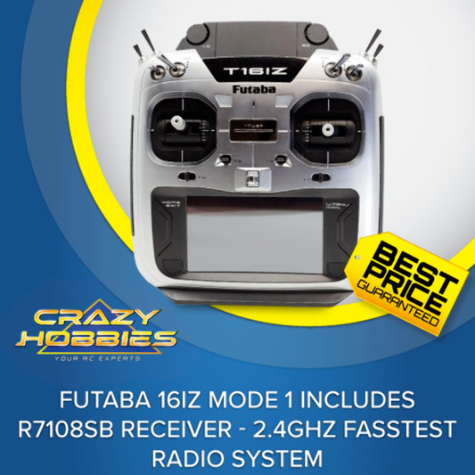 Futaba 16IZ Mode 1 Includes R7108SB Receiver, Radio System *SOLD OUT*