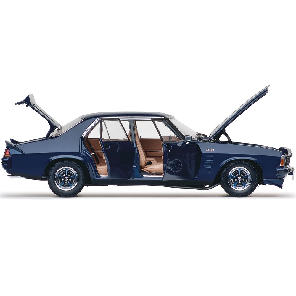 Classic Carlectables 1:18 Holden HZ GTS Sedan Nocturne Blue Metallic (308ci Engine)