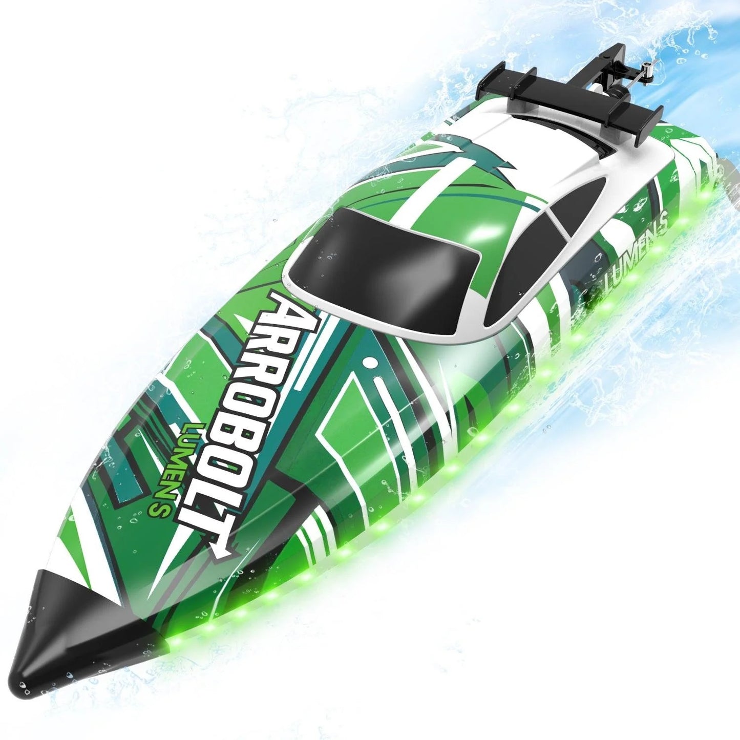 VOLANTEX RC Arrobolt Lumen S Brushless 35+MPH RC Boat with 7-Color LED RTR