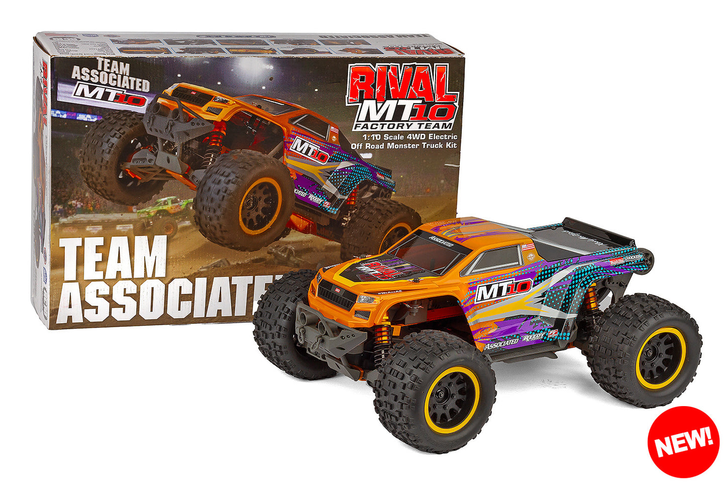 Team Associated Rival MT10 Factory Team Kit RC Monster Truck Electric 4WD 1/10 Kit