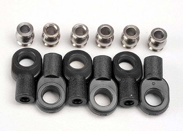 Traxxas Rod Ends, short (6)/ hollow balls (6)