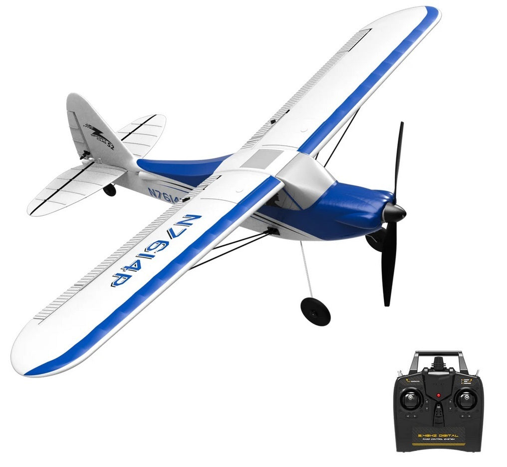 Volantex RC Sport Cub 500 RC Plane 4CH Remote Airplane Built In Gyro BLUE RTF