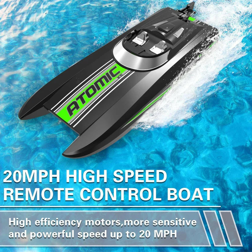 Volantex RC Atomic XS High Speed RC Boat with 2 Batteries BLACK (20+MPH)