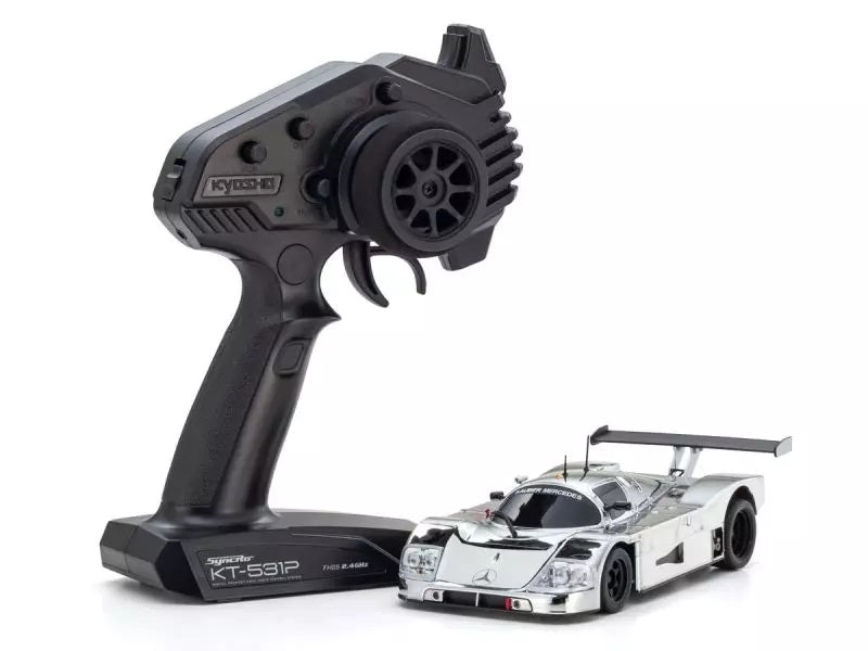 Kyosho Mini-Z Sauber-Mercedes Gruppe-C Rennsportwagen C 9 Chrome Silver w/Gyro RWD MR-04 Readyset