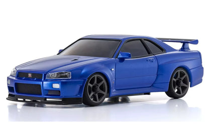 Kyosho Mini-Z Nissan Skyline GT-R (R34) V.Spec II Nur Metallic Blue AWD MA-020 Readyset
