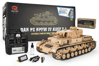 Heng Long German Panzer IV (F Type) RC Tank Electric Tracked 1/16 Scale RTR