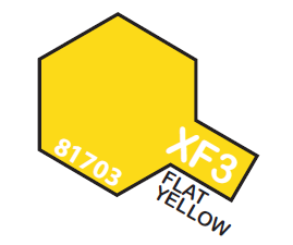 TAMIYA ENAMEL MINI X-F3 FLAT YELLOW1/3 OZ