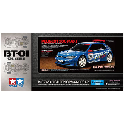 Tamiya BT-01 Peugeot 306 Maxi RC Car Kit - Pre Painted Blue