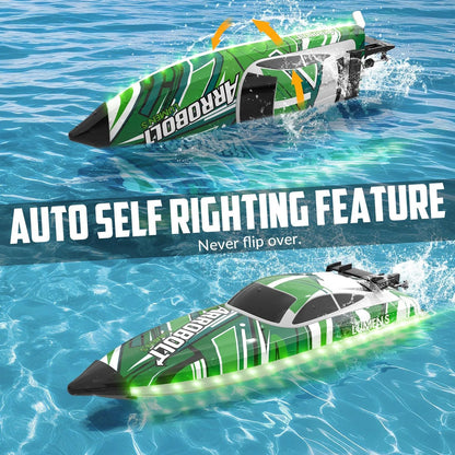 VOLANTEX RC Arrobolt Lumen S Brushless 35+MPH RC Boat with 7-Color LED RTR