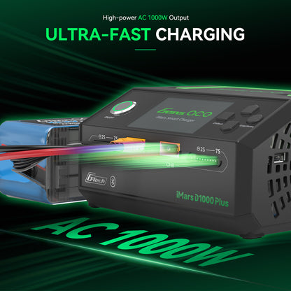 Gens ace iMars D1000 Smart Charger | Dual Channel | AC 1000W | G-Tech