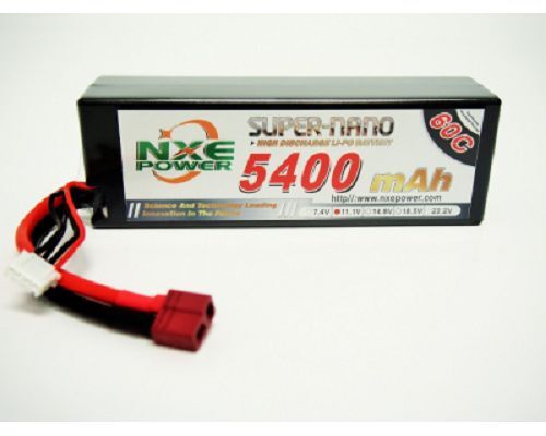 NXE 11.1v 5400mah 60c H/case Lipo w/Dean