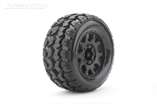 JETKO 1/8 MT 3.8 EX-TOMAHAWK TYRES TRAXXAS MAXX (CLAW RIM/BLACK/MEDIUM SOFT/17MM) (2PCS)