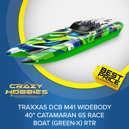 Traxxas DCB M41 Widebody 40" Catamaran 6S Race Boat (Green-X) RTR *SOLD OUT*