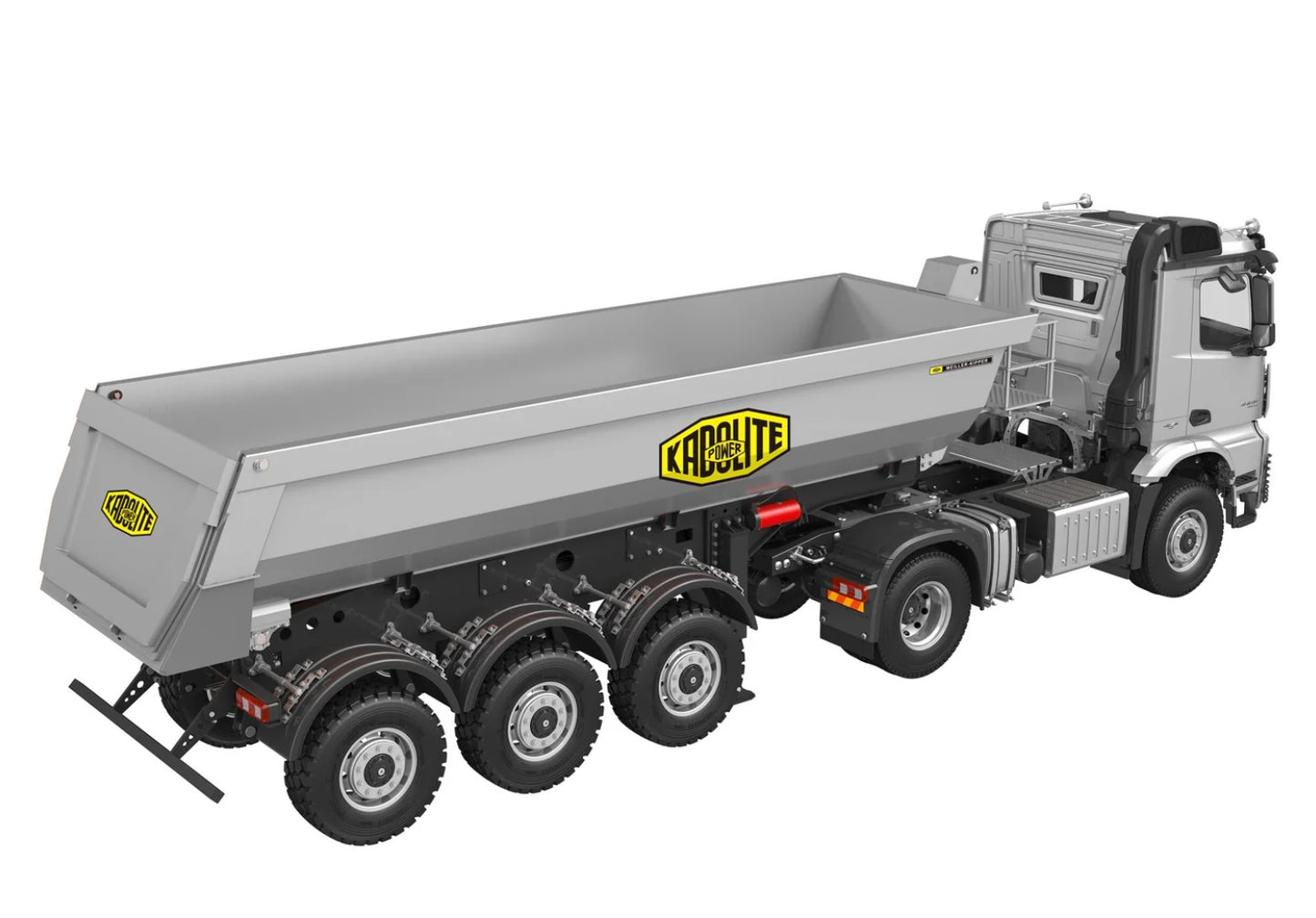 Kabolite 1/14 Scale 4X4 RC Tractor Truck 3Axles AWD W/ Electric Lifting Hopper Dump Trailer Tipper