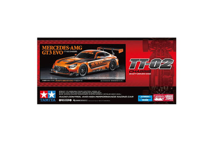 Tamiya RC TT-02 Mercedes-AMG GT3 EVO RC Electric 4WD 1/10 Scale Kit