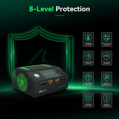 Gens ace iMars D1000 Smart Charger | Dual Channel | AC 1000W | G-Tech
