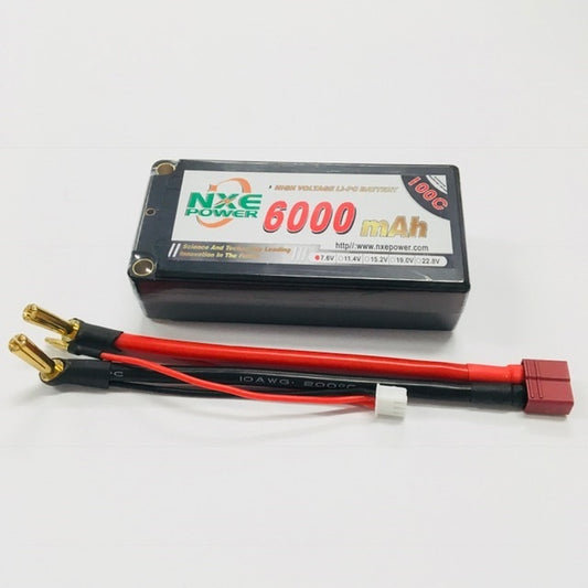 NXE HV SHORTY HC 7.4v 6000mah 100c (5mm+ Dean)