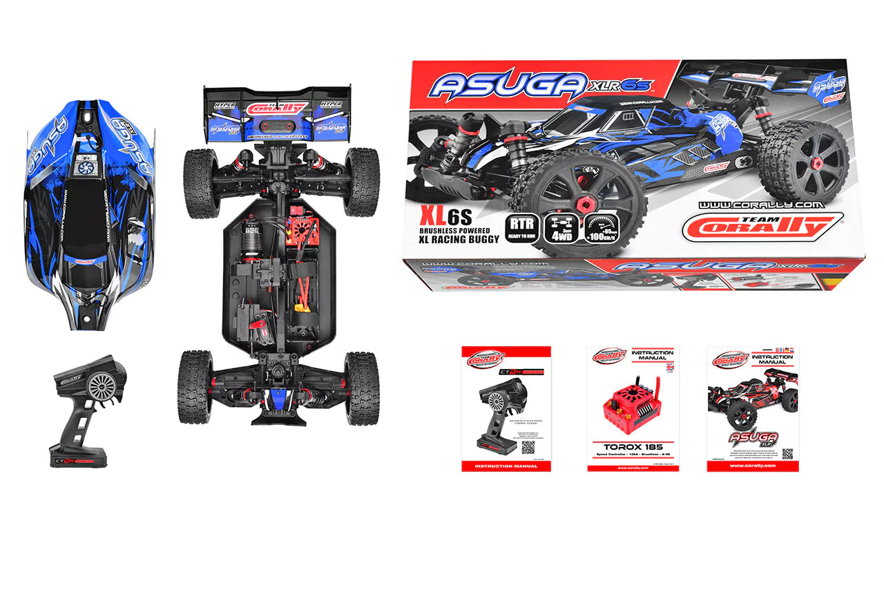 Team Corally ASUGA XLR BLUE 6S Brushless Buggy RTR *IN STOCK*