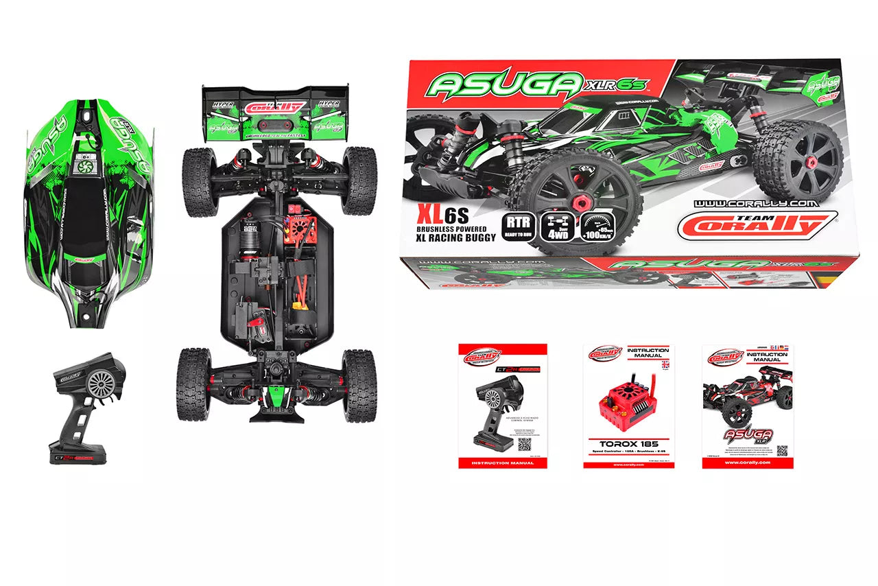 Team Corally ASUGA XLR Green 6S Brushless Buggy RTR *IN STOCK*