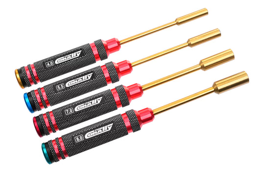 Team Corally - Pro Nut Driver Set - Ti-Ni Coated - 4.0 / 5.5 / 7.0 / 8.0 mm - 4 pcs