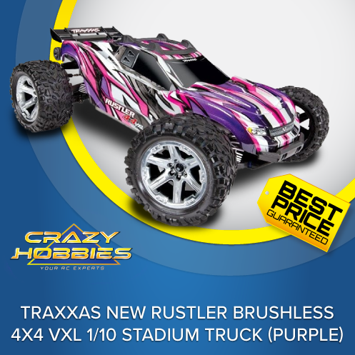 Traxxas Rustler 4X4 VXL Brushless 4WD Stadium Truck (Pink) RTR